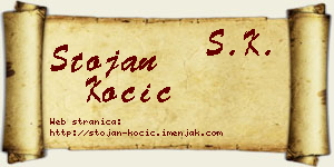 Stojan Kočić vizit kartica